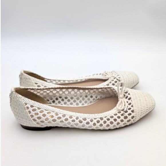 Sam Edelman May Ballet Flat Bow Detail Women's Bright White Size US9 EU40 - Picture 3 of 9